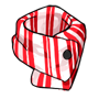 Buttoned Candycane Scarf
